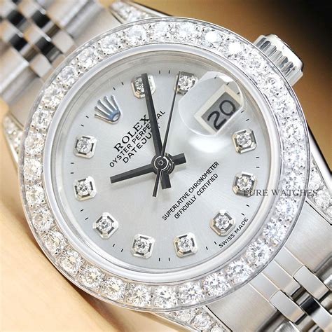 womans diamond rolex|rolex lady datejust bezel.